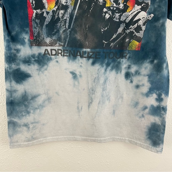 DEF LEPPARD Blue White Tie Dye 1992 Adrenalize Tour Short Sleeve Graphic Tee - Picture 3 of 12